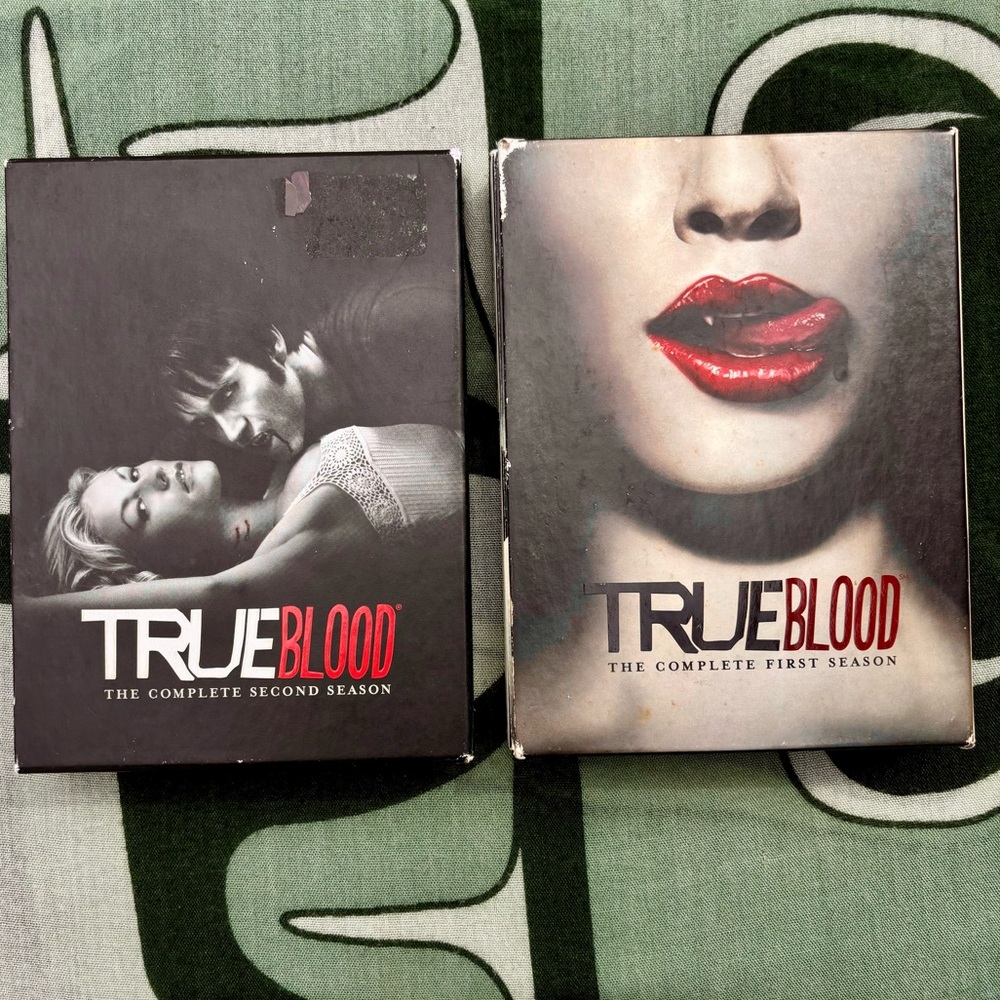 🩸 True Blood 🩸 DVD Box Sets Season 1 & 2 Bundle 🧛 The Complete Seasons by HBO 🧛